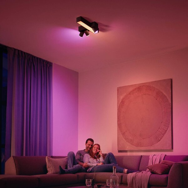 Philips Hue LED прожектор Centris Cross black 3 светлини RGB CCT