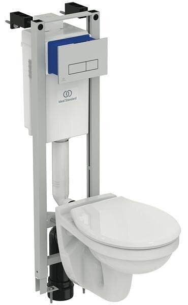 Seva Fresh WC комплект за вграждане (структура+бутон+тоалетна чиния+седалка)