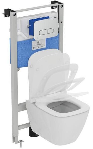 I.Life S WC комплект за вграждане: Структура + Тоалетна чиния с къса проекция 48 cm + Бутон