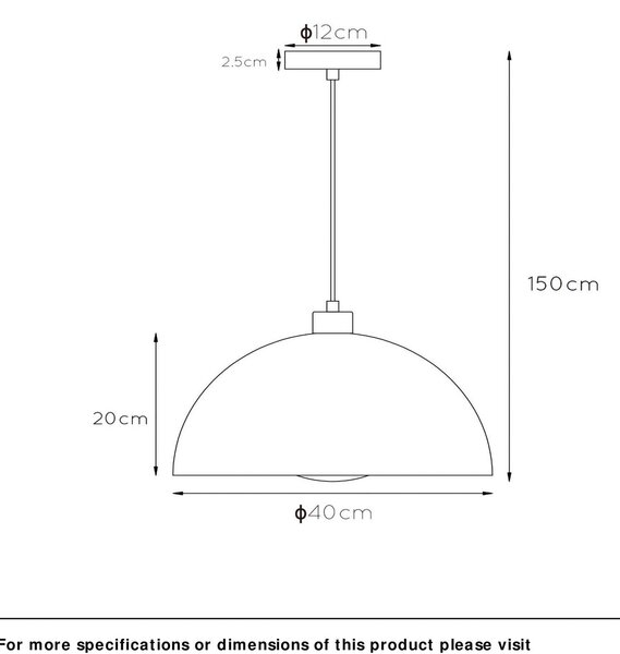 Стоманена висяща лампа Siemon, Ø 40 cm, зелена