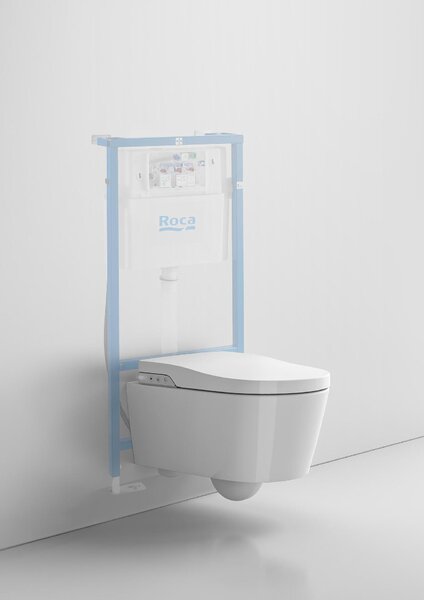 Wc комплект за вграждане ROCA /Inspira In-Wash®, Rimless+структура Duplo+бутон/