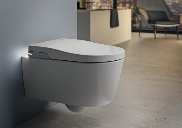 Wc комплект за вграждане ROCA /Inspira In-Wash®, Rimless+структура Duplo+бутон/