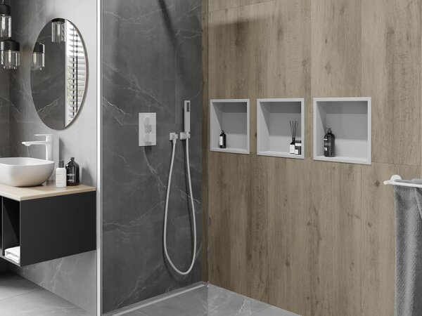 Mexen X-Wall-R нишева рафт с яка 30 x 30 см, бяла - 1920303010