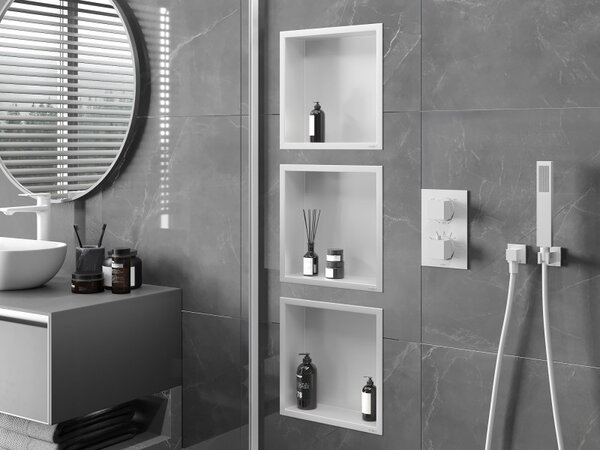 Mexen X-Wall-R нишева рафт с яка 30 x 30 см, бяла - 1920303010