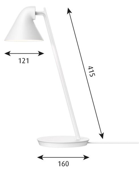 Louis Poulsen NJP Mini LED настолна лампа бяла