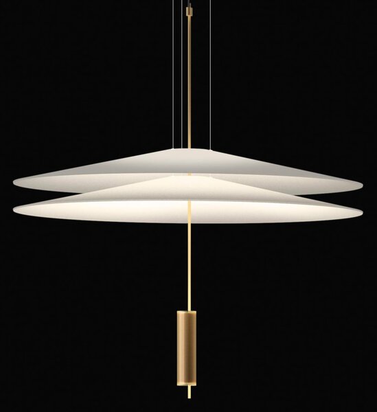 Vibia Flamingo - LED висящо осветление с 2 абажура, златисто