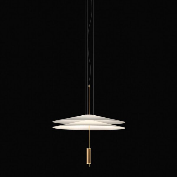 Vibia Flamingo - LED висящо осветление с 2 абажура, златисто