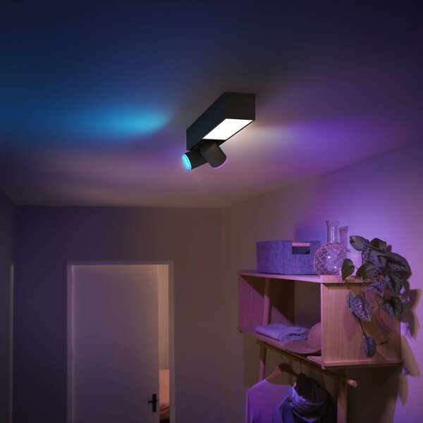 Philips Hue LED спот за таван Centris black 2-light RGB CCT