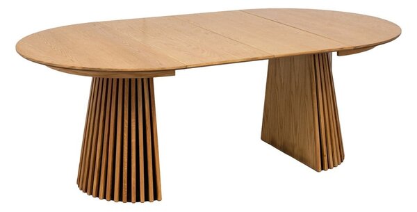 Кръгла сгъваема трапезна маса с дъбов плот ø 120 cm Osaka – House Nordic