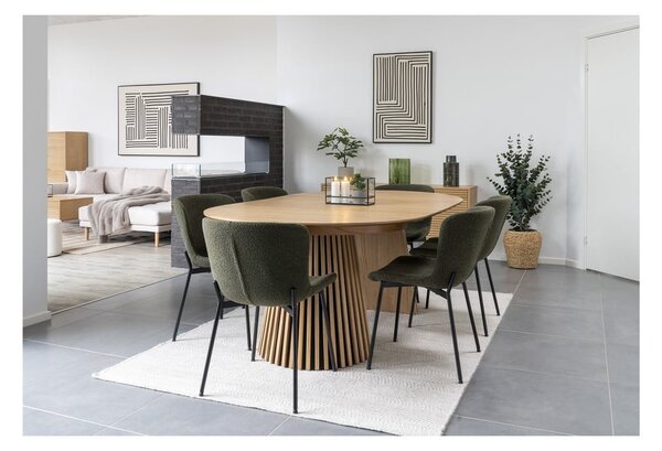 Кръгла сгъваема трапезна маса с дъбов плот ø 120 cm Osaka – House Nordic