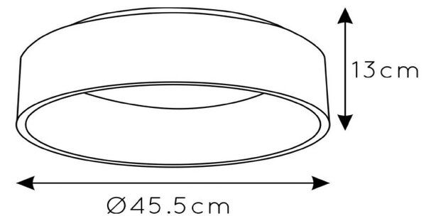 Талоуе LED осветление за таван, бяло, Ø 45 cm