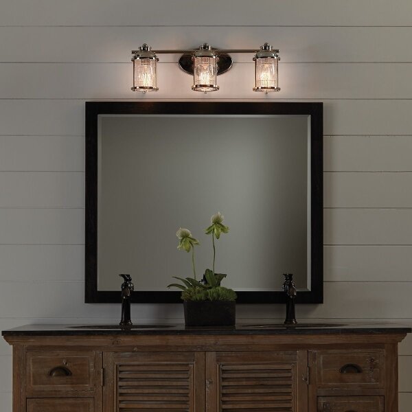 Quintiesse QN-ASHLANDBAY3-PC-BATH-Външна стенна лампа ASHLAND BAY 3xE27/60W/230V IP44