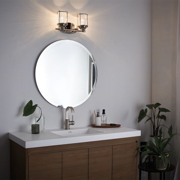 Quintiesse QN-ASHLANDBAY2-PC-BATH-Външна стенна лампа ASHLAND BAY 2xE27/60W/230V IP44