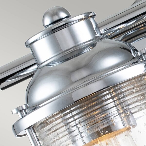 Quintiesse QN-ASHLANDBAY2-PC-BATH-Външна стенна лампа ASHLAND BAY 2xE27/60W/230V IP44