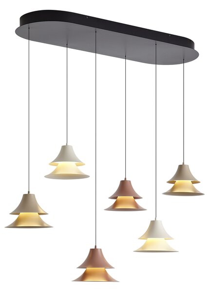 Висяща лампа многоцветна с LED димируема 6-лампи Easylift - Witch