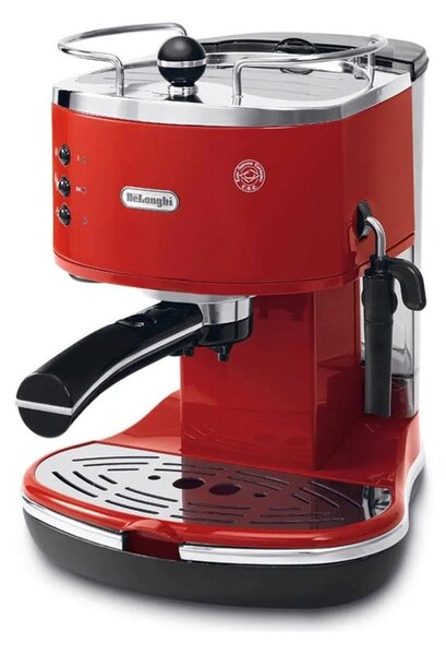 Кафемашина еспресо DeLonghi ECO311.R, 1100W, 15 bar, поддържа E.S.E дози, червена