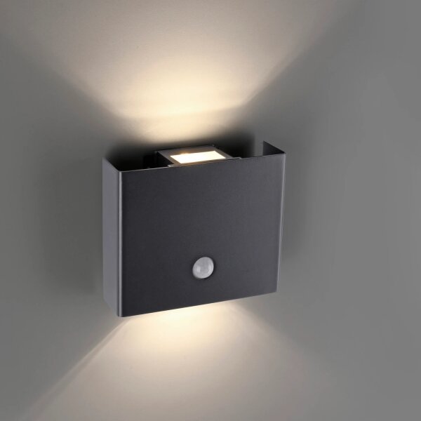 JUST LIGHT. 19471-18 - LED външно осветително тяло с датчик 2xLED/1,25W/3,7V 440