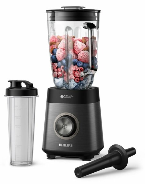 Блендер Philips HR3041/00, 1200W, 1.5 л. вместимост, ProBlend Plus технология, остриета от неръждаема стомана, импулс функция, черен