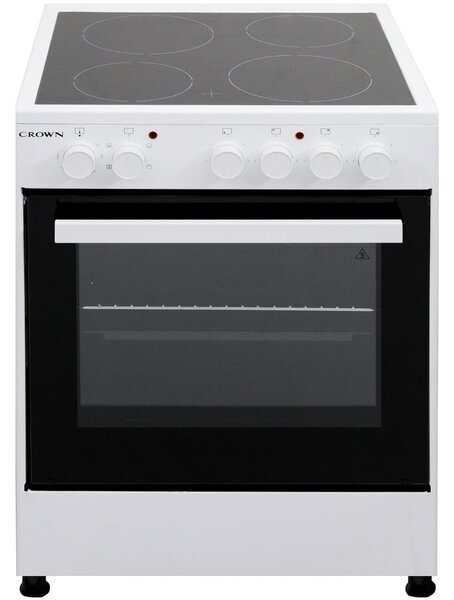 Готварска печка Crown CEC-6060V W, 65л. обем, 4 нагревателни зони, 5 функции, бяла
