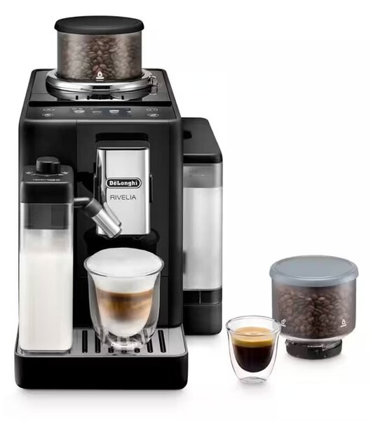 Кафеавтомат DeLonghi Rivelia EXAM440.55.B, 1450W, 19 bar, 1.4 л. обем на резервоара за вода, One-touch drinks, черна