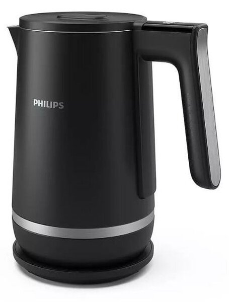 Електрическа кана Philips HD9396/90, вместимост 1.7л, капак с пружина, двойна стена, 2200W, черна