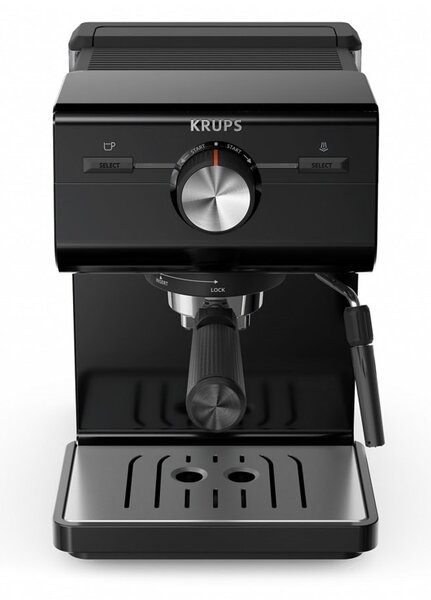 Кафемашина еспресо Krups XP381810, 1400W, 15 bar, 2 l. обем на резервоара за вода, черна