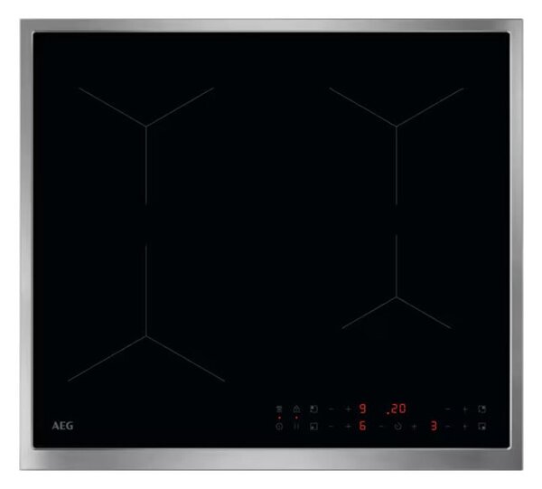 Индукционен плот за вграждане AEG TN64IA00XB, 4 нагревателни зони, Hob2Hood и PowerBoost функции, черно-сив