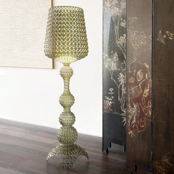 Kartell Kabuki - LED подова лампа, зелена, Затъмняване, Зелен, Дневна/трапезария, Пластмаса, Дизайн