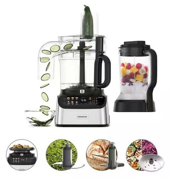 Кухненски робот Kenwood FDM73.480SS, 1000W, 3/1.5l капацитет, импулс функция, черен