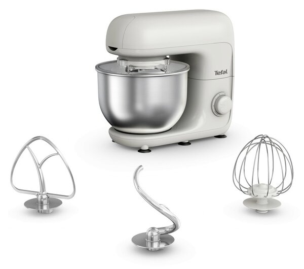 Кухненски робот Tefal QB160138, 800W, 4.8l капацитет купата, 3 функции, бял