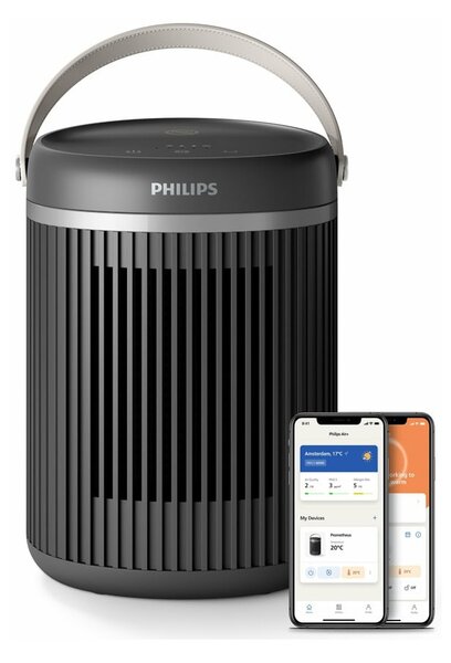 Вентилаторна печка Philips CX3120/01, 2000W, 3 степени на мощност, до 20 м2 отопляема площ, защита от прегряване, сива