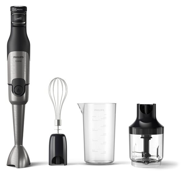 Пасатор Philips HR2683/00, с кана, чопър и бъркалка, 1200W, 500ml обем на купата, черен