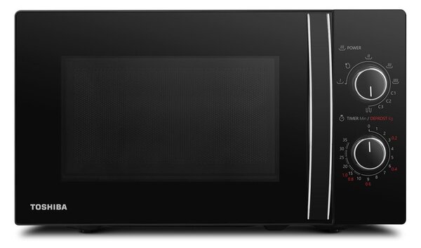 Микровълнова фурна Toshiba MW-MG20P(BK), с грил, механично управление, 800W, 20л. обем, 5 степени на мощност, черна
