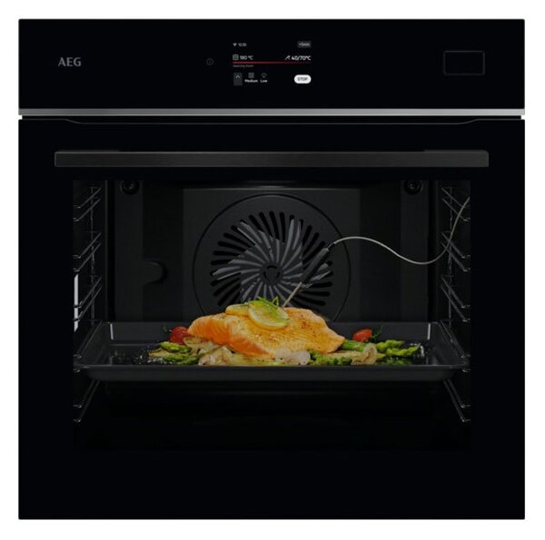 Фурна за вграждане AEG TB8SB73ZAB, клас A++, 70л. обем, почистване с пара, AI TasteAssist, черна