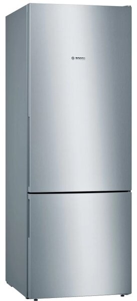 Хладилник с фризер Bosch KGV58VLEAS, клас E, 500 л. общ обем, свободностоящ, 292 kWh/годишно, LowFrost, VitaFresh, LED вътрешно осветление, инокс