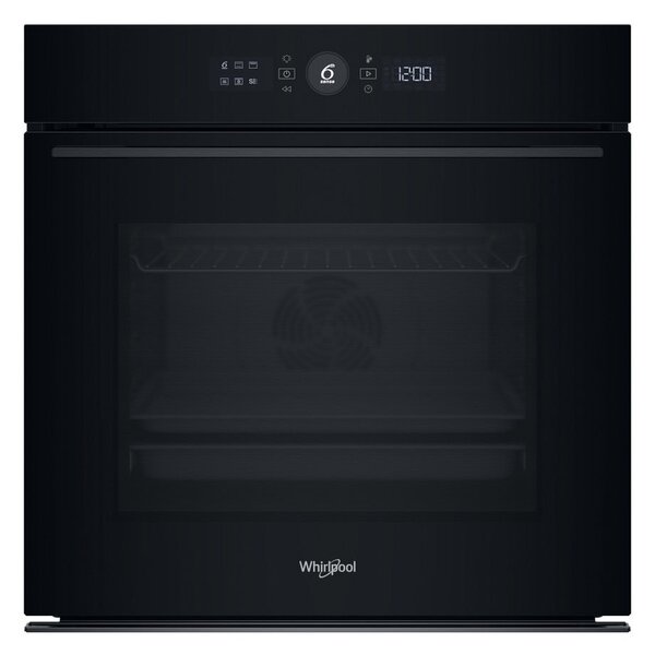 Фурна за вграждане Whirlpool WOI5S8PM1SBA, клас A+, 73л. обем, пиролитично почистване, Cook4 система, 6th Sense, черна