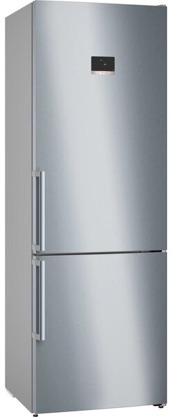 Хладилник с фризер Bosch KGN49AICT SER6, клас C, 440 л. общ обем, свободностоящ, 178 kWh/годишно, VitaFresh, SuperCooling, VarioZone, инокс