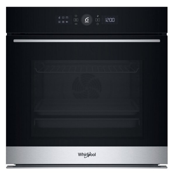 Фурна за вграждане Whirlpool WOI5S8PM1SXA, клас A+, 73л. обем, пиролитично почистване, Cook4 система, 6th Sense, инокс