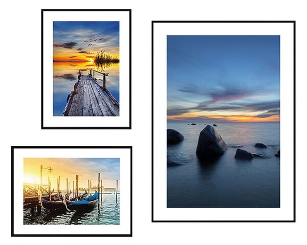 Картини в комплект 3 бр. Seaside Sunset – knor
