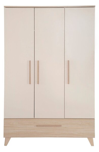 Кремав/в естествен цвят детски гардероб от декор от дъб 118x190x52 cm Sidney – Roba