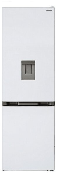 Хладилник с фризер Sharp SJ-NBA21DMDWE, клас E, 331 л. общ обем, свободностоящ, 250 kWh/годишно разход на енергия, No Frost, бял