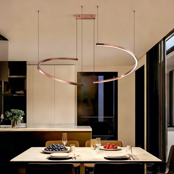 Immax NEO 07328L - LED димируем полилей на кабел FINO 72W/230V 120 cm розово злато Tuya+дистанционно управление