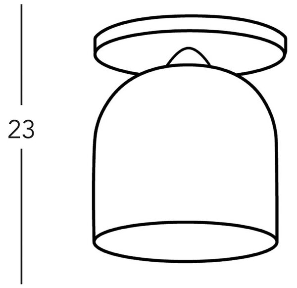 KOLARZ Лампа за таван Chalet, Ø 19 cm, бяло/кафяво, стъкло/дърво