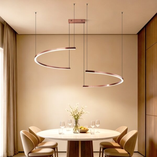 Immax NEO 07328L - LED димируем полилей на кабел FINO 72W/230V 120 cm розово злато Tuya+дистанционно управление