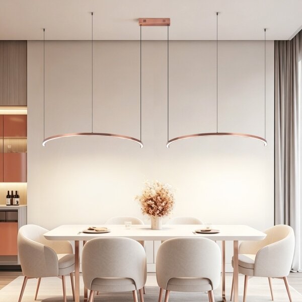 Immax NEO 07328L - LED димируем полилей на кабел FINO 72W/230V 120 cm розово злато Tuya+дистанционно управление