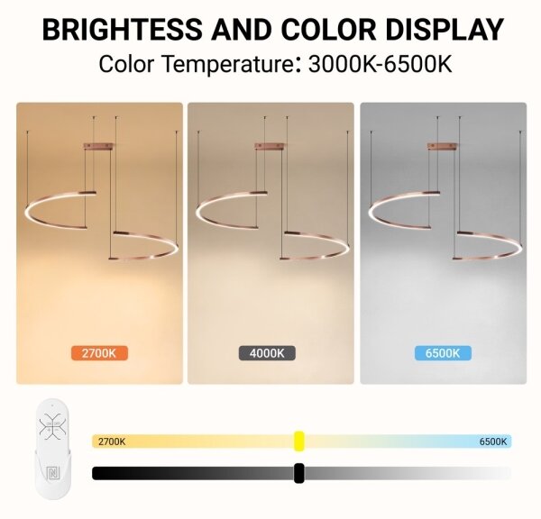 Immax NEO 07328L - LED димируем полилей на кабел FINO 72W/230V 120 cm розово злато Tuya+дистанционно управление