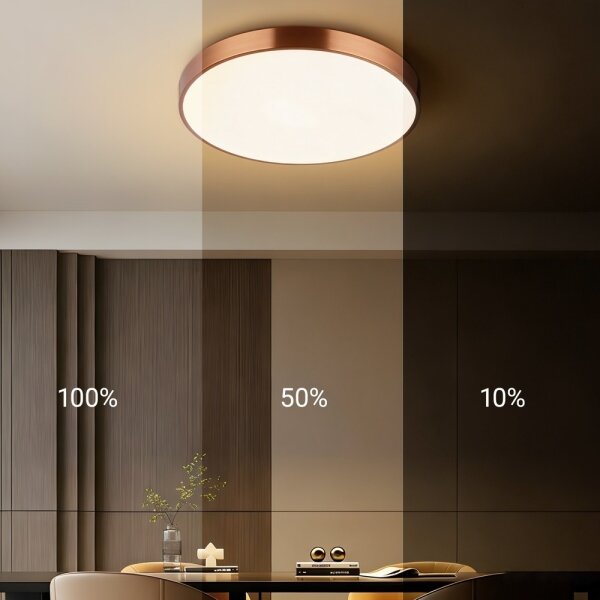 Immax NEO 07321L-LED димируемо таванно осветително тяло NEO LITE SEMPLICI 36W/230V Ø40 см меден цвят + дистанционно управление