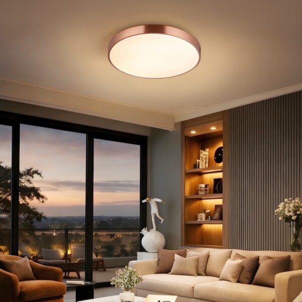 Immax NEO 07321L-LED димируемо таванно осветително тяло NEO LITE SEMPLICI 36W/230V Ø40 см меден цвят + дистанционно управление