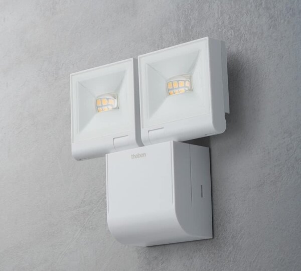 Theben - LED стенен прожектор 2xLED/10W/230V бял IP55