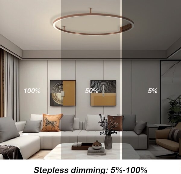 Immax NEO 07326-80C-LED Димируемо таванно осветително тяло FINO LED/55W/230V 80 см Tuya розово злато + дистанционно управление